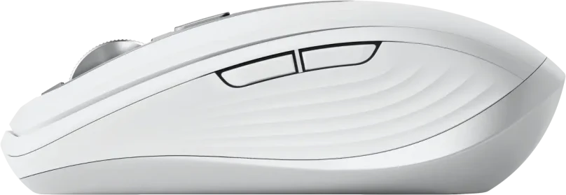 Belaidė pelė Logitech MX Anywhere 3S - RF belaidė + Bluetooth, lazerinis, 8000 DPI, Pale Pilkas (Baltas)