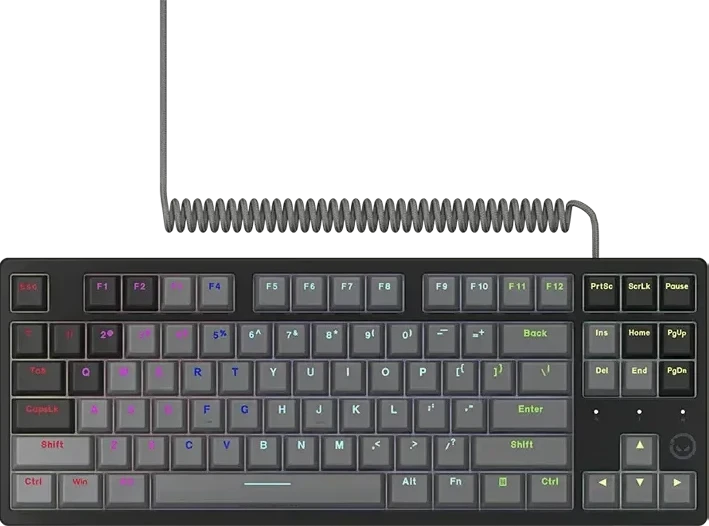 LORGAR Azar 514TKL, su laidu RGB mechaninė klaviatūra žaidimams, juodas, EN išdėstymas