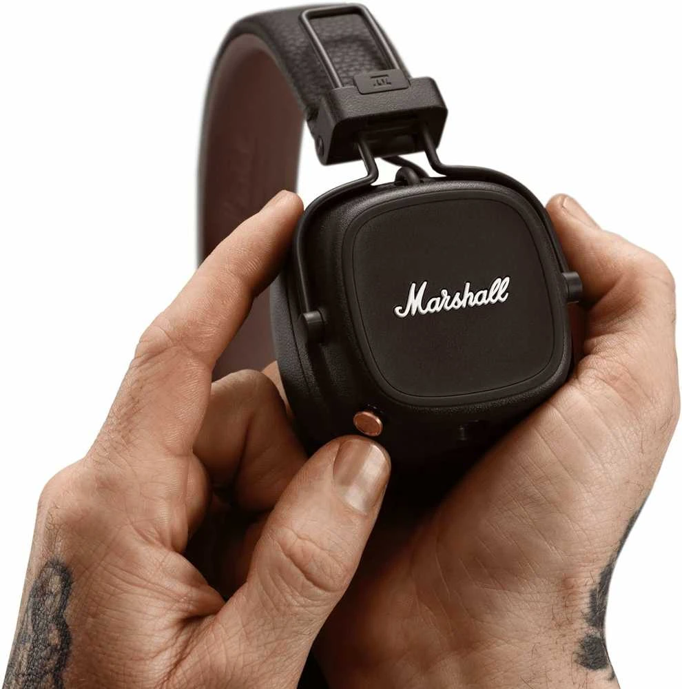 Ausinės Marshall Major IV Bluetooth, Rudos spalvos