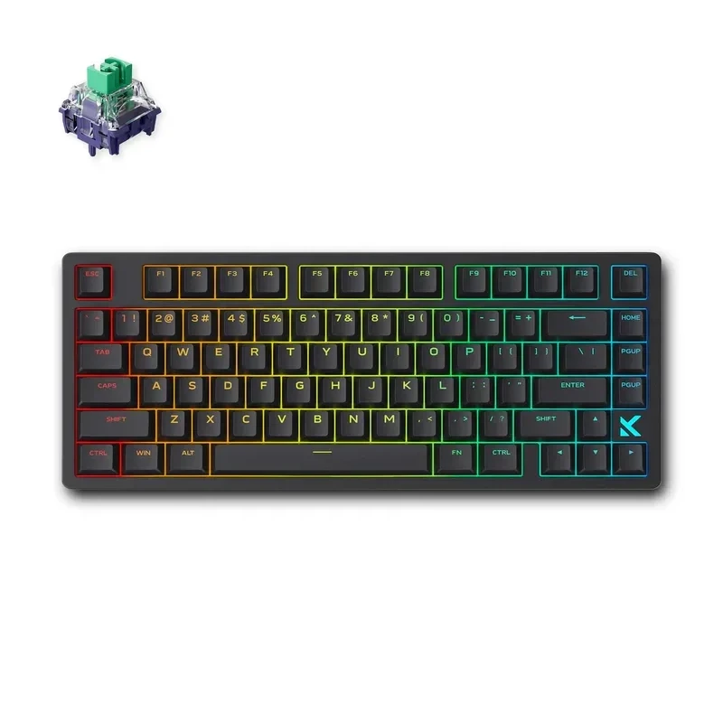 MCHOSE Jet 75 laidinė magnetinė žaidimų klaviatūra | US | Kailh God Switch | Juodas