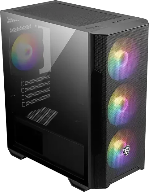 Kompiuterio korpusas MSI MAG FORGE M100R, Juodas, Micro ATX Tower