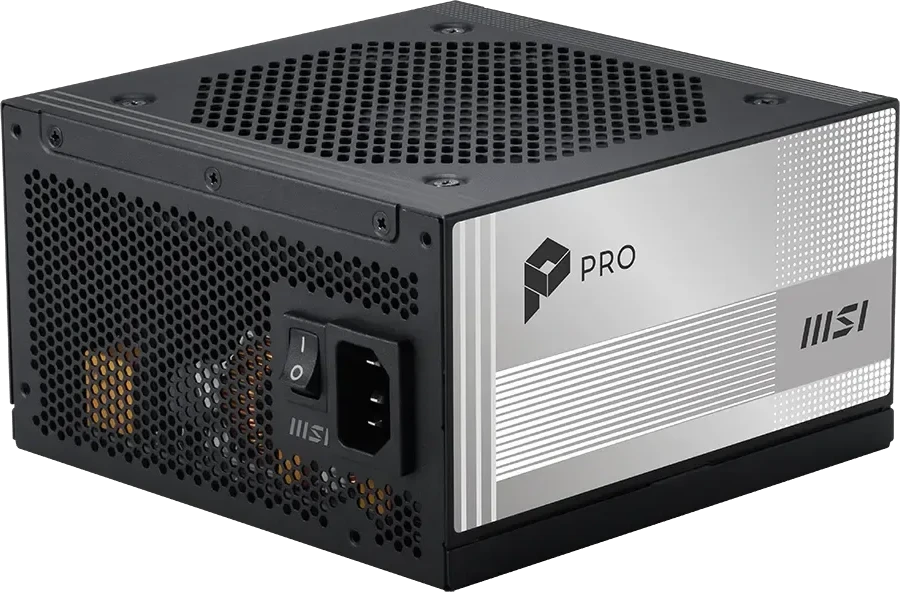 MSI PRO A850PL PCIE5 850W 120mm 80 Plus Platinum aPFC maitinimo šaltinis
