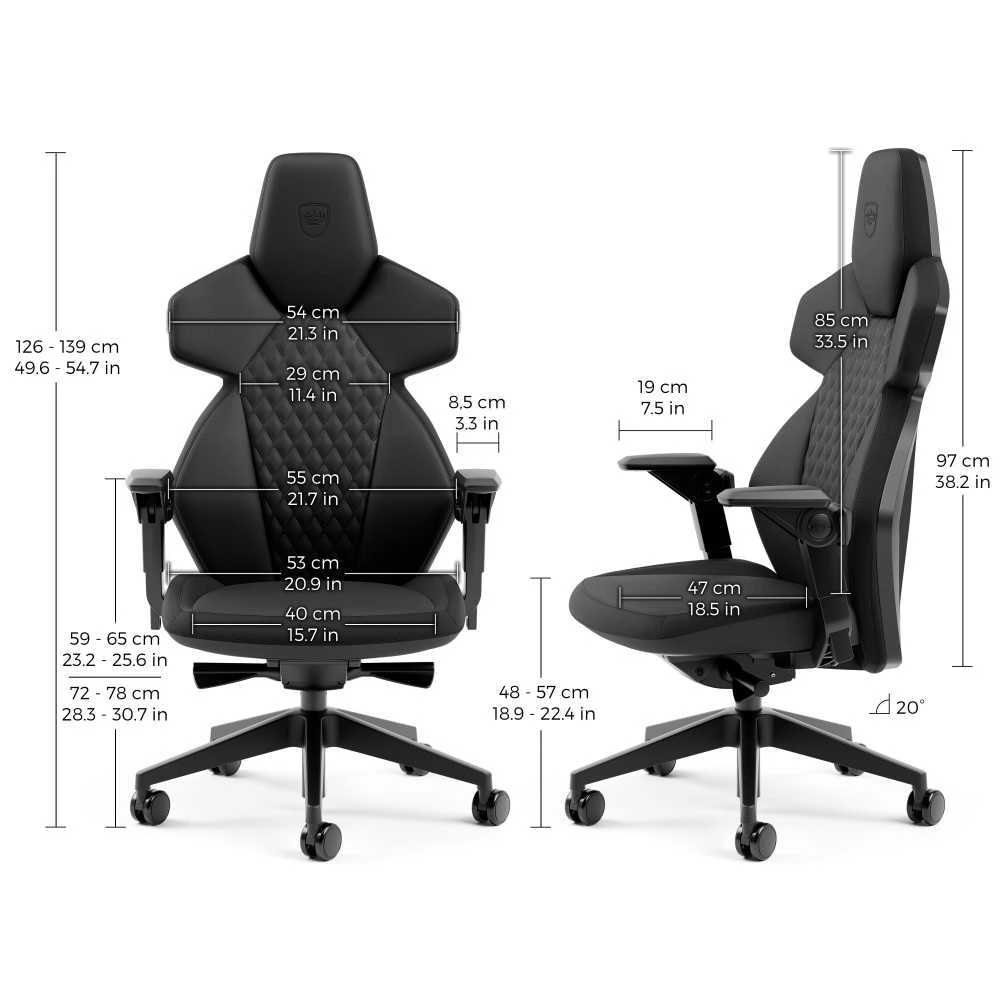 noblechairs DAWN žaidimų kėdė – juodos spalvos