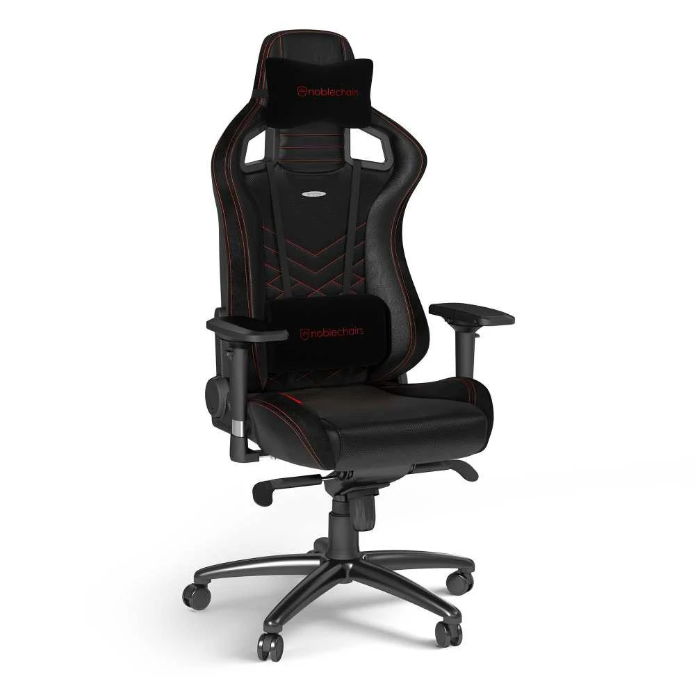Žaidimų kėdė Noblechairs EPIC PU-Leather Gaming Chair, Juoda-raudona