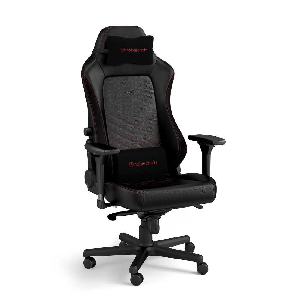 Žaidimų kėdė Noblechairs HERO PU-Leather Gaming Chair, Juoda-raudona
