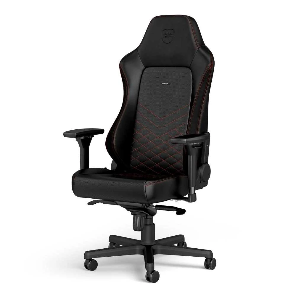 Žaidimų kėdė Noblechairs HERO PU-Leather Gaming Chair, Juoda-raudona