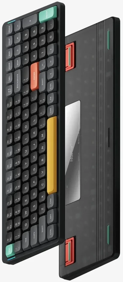 NuPhy Air96 V2 Wireless Belaidė Žaidimų Klaviatūra | Basalt Juodas, Gateron Aloe