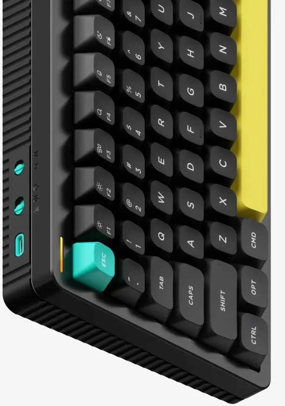 NuPhy Halo96 V2 IO Wireless Belaidė Žaidimų Klaviatūra | Obsidian Juodas, Raudona Max