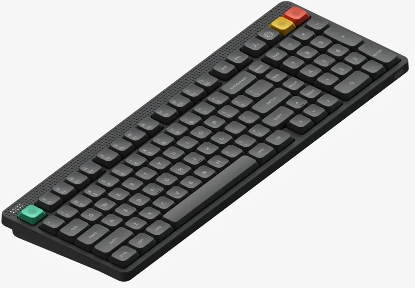 NuPhy Node100 Wireless Belaidė Žaidimų Klaviatūra | Ink Gray, Raudona Nano