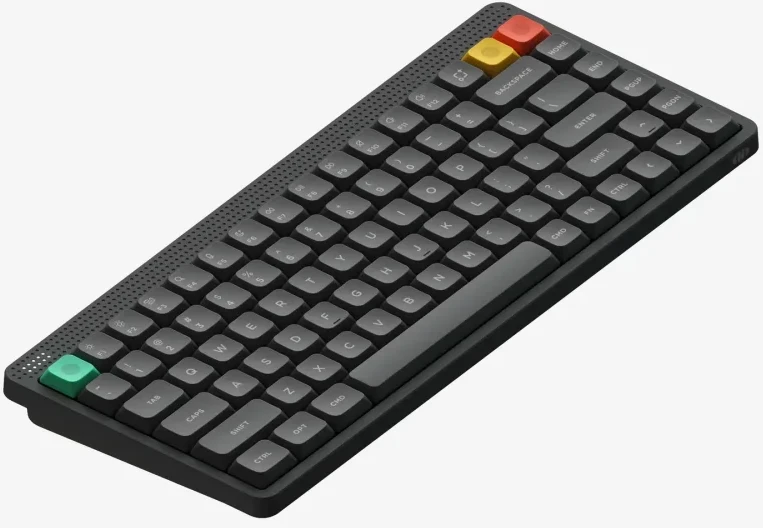 NuPhy Node75 Wireless Belaidė Žaidimų Klaviatūra | Ink Gray, Raudona Nano
