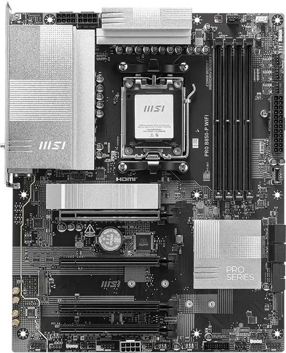 MSI PRO B850-P WIFI Pagrindinė Plokštė | ATX, AM5, DDR5