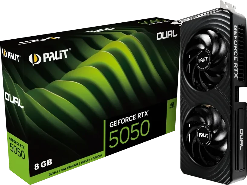 Palit GeForce RTX 5050 dviguba vaizdo plokštė, 8192 MB GDDR6