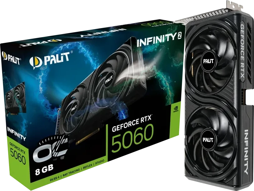 Vaizdo plokštė Palit GeForce RTX 5060 Infinity 2 OC NVIDIA 8 GB GDDR7