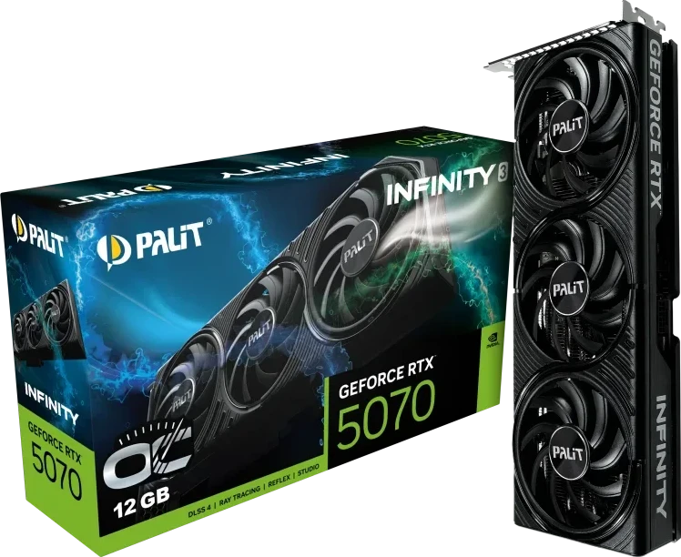 Vaizdo plokštė Palit GeForce RTX 5070 Infinity 3 12GB OC DLSS 4