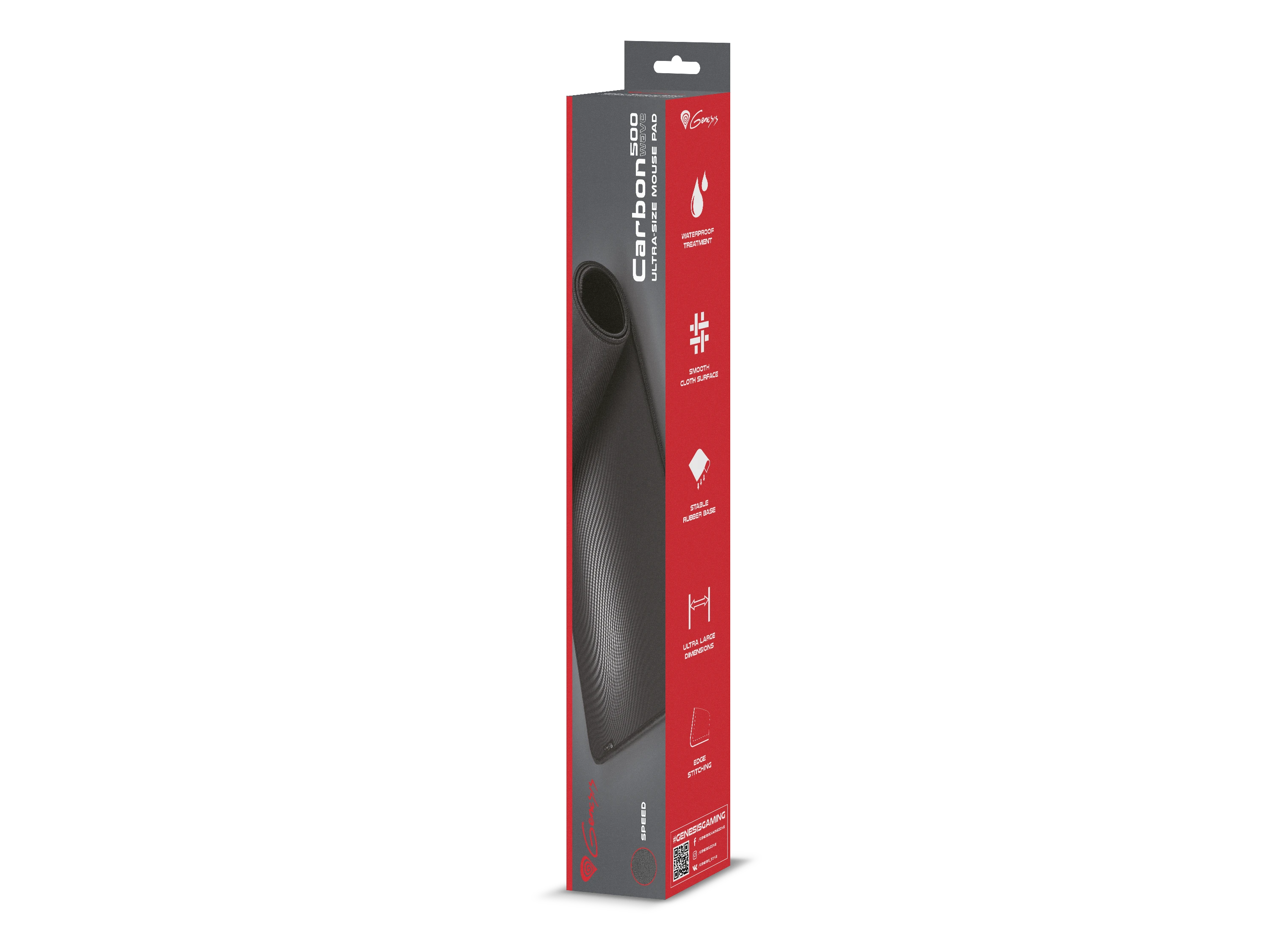 NATEC Genesis Pelės kilimėlis Carbon 500 Ultra Wave 110x45