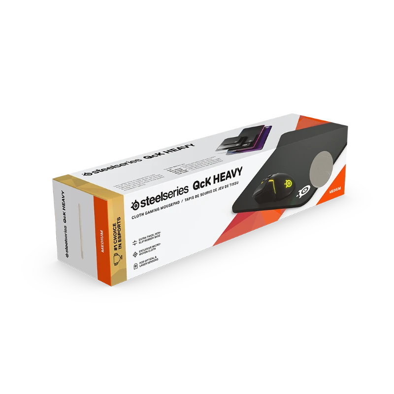 Medžiaginis pelės kilimėlis SteelSeries QcK Heavy Medium 2020 Edition, Juodos spalvos
