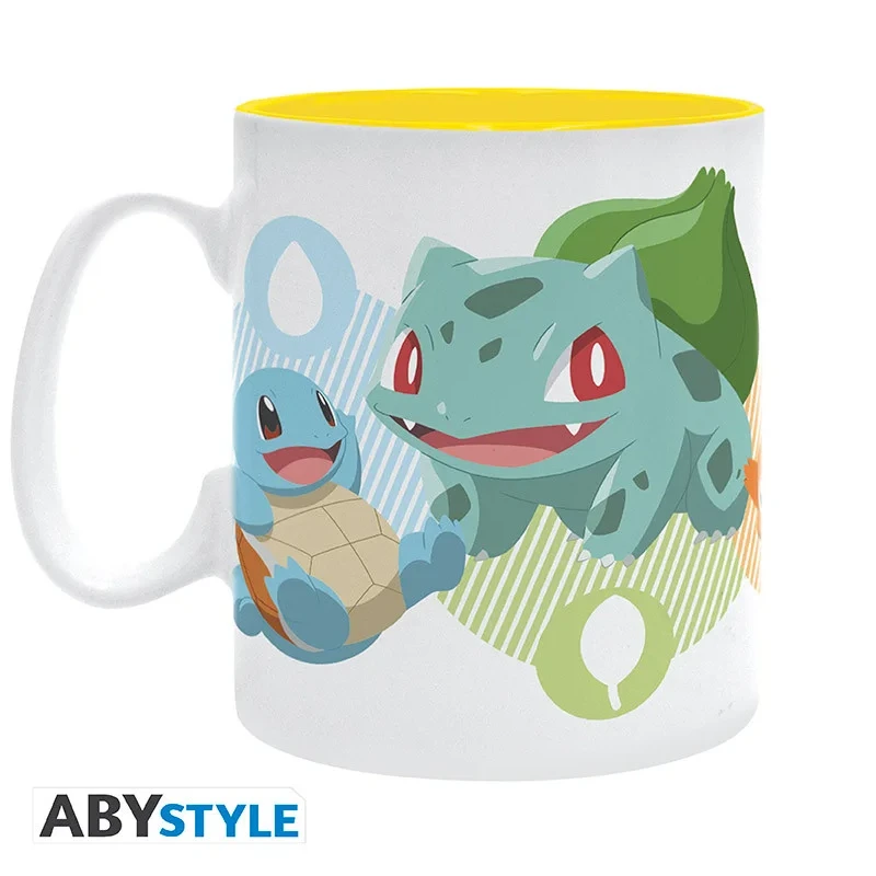 ABYstyle POKEMON Mug Puodelis | Pikachu, Bulbasaur, Charmander & Squirtle, 460 ml