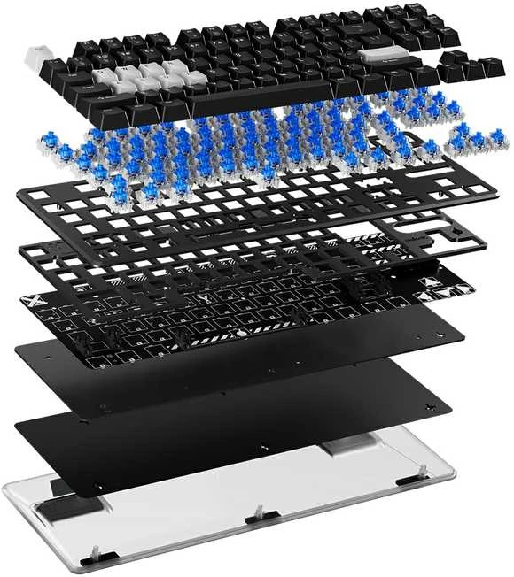 Pulsar PCMK 2 HE TKL - US išdėstymas - Hot-Swappable Hall Effect Switches - Juodas (Juoda) Magnetinė Žaidimų Klaviatūra