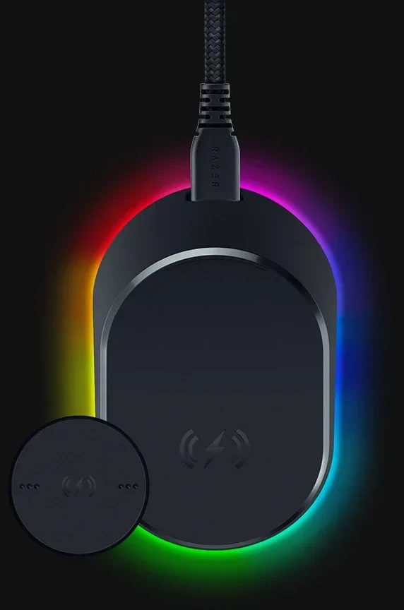 Razer | Pelė Dock Pro + Wireless Charging Puck Bundle | Wireless | USB | Juodas | Yes