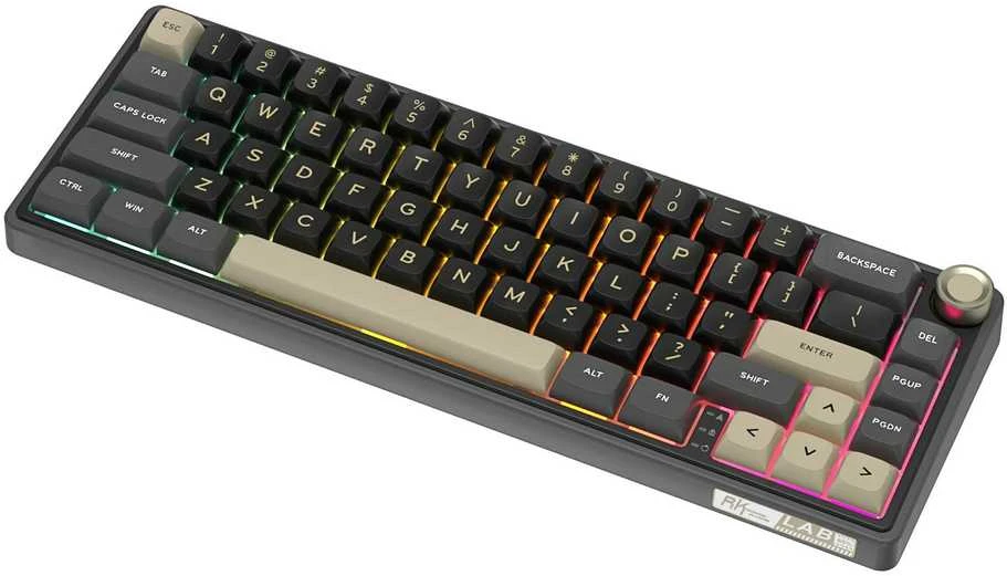 Royal Kludge R65 RGB Phantom laidinė mechaninė klaviatūra | 60%, Chartreuse switches, US