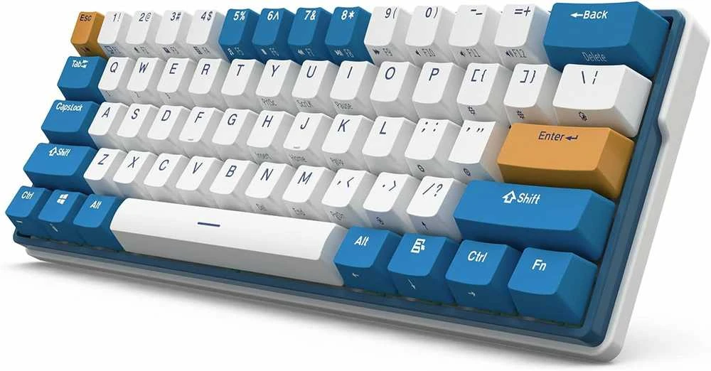 Royal Kludge RK61 Plus RGB Klein Mėlyna belaidė klaviatūra | 60%, Hot-swap, Brown switches, US