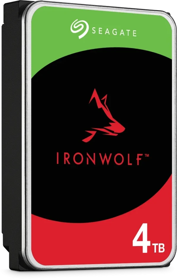Kietasis diskas  SEAGATE NAS HDD 4TB IronWolf /5400rpm 6Gb/s/ SATA 256MB cache 3.5inch/ 24x7 CMR for NAS and RAID rackmount systems BLK
