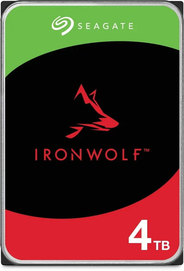 Kietasis diskas  SEAGATE NAS HDD 4TB IronWolf /5400rpm 6Gb/s/ SATA 256MB cache 3.5inch/ 24x7 CMR for NAS and RAID rackmount systems BLK