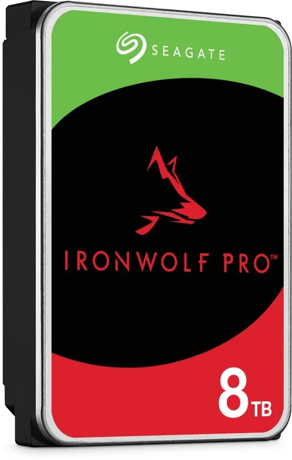 „SEAGATE Ironwolf PRO Enterprise NAS HDD 8TB 7200rpm 6Gb/s SATA 256MB cache 8.9cm 3.5inch 24x7“ skirtas NAS ir RAID Rackmount sistemoms, juodos spalvos