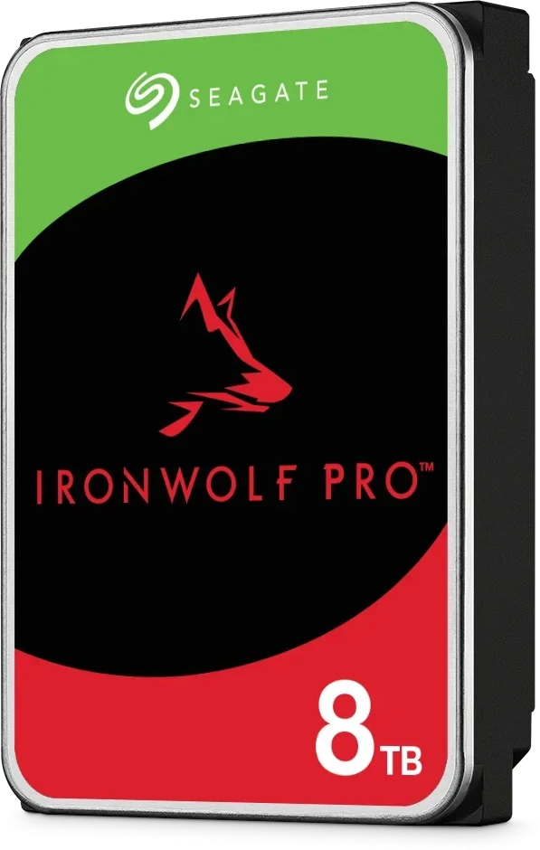 „SEAGATE Ironwolf PRO Enterprise NAS HDD 8TB 7200rpm 6Gb/s SATA 256MB cache 8.9cm 3.5inch 24x7“ skirtas NAS ir RAID Rackmount sistemoms, juodos spalvos
