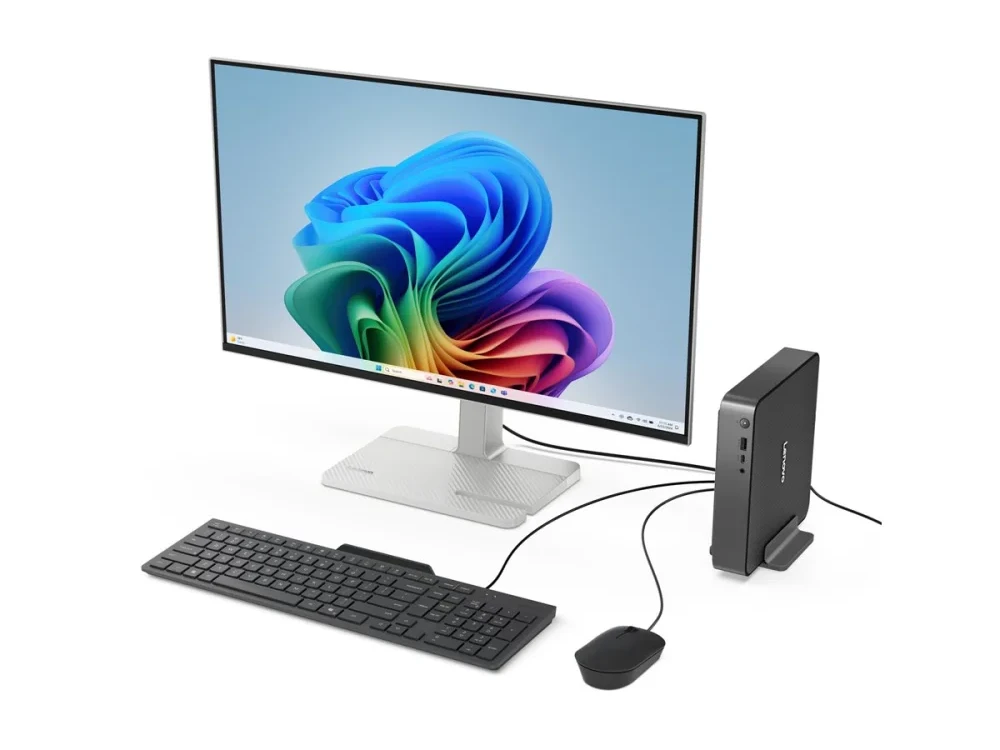 Stacionarus kompiuteris LENOVO IdeaCentre Mini 01Q8X10 Snapdragon X Plus X1P-64-100 32GB 1TB SSD M.2 2280 PCIe Qualcomm Adreno GPU W11H 2YR Carryin