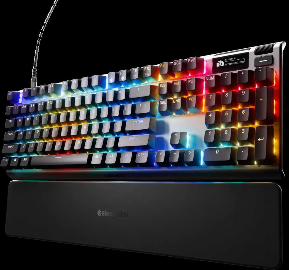 SteelSeries | Klaviatūra žaidimams | Apex Pro TKL Gen 3 | US išdėstymas | Bluetooth | Juodas | 2.4 GHz / Bluetooth/ su laidu | OmniPoint 3.0 Adjustable HyperMagnetic Switches | Belaidė jungtis