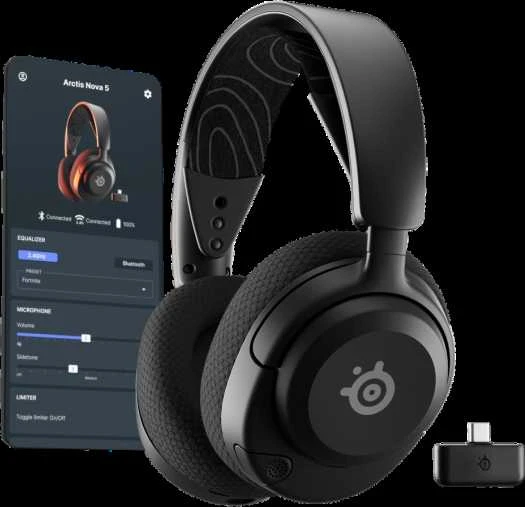 Belaidės žaidimų ausinės SteelSeries Arctis Nova 5, Juodos spalvos