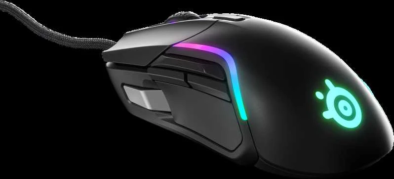 Žaidimų pelė su laidu SteelSeries Rival 5, Juodos spalvos