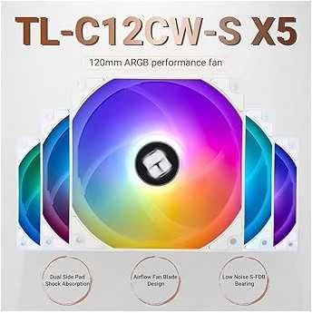 Thermalright TL-C12CW-S 120mm ventiliatorių rinkinys su ARGB