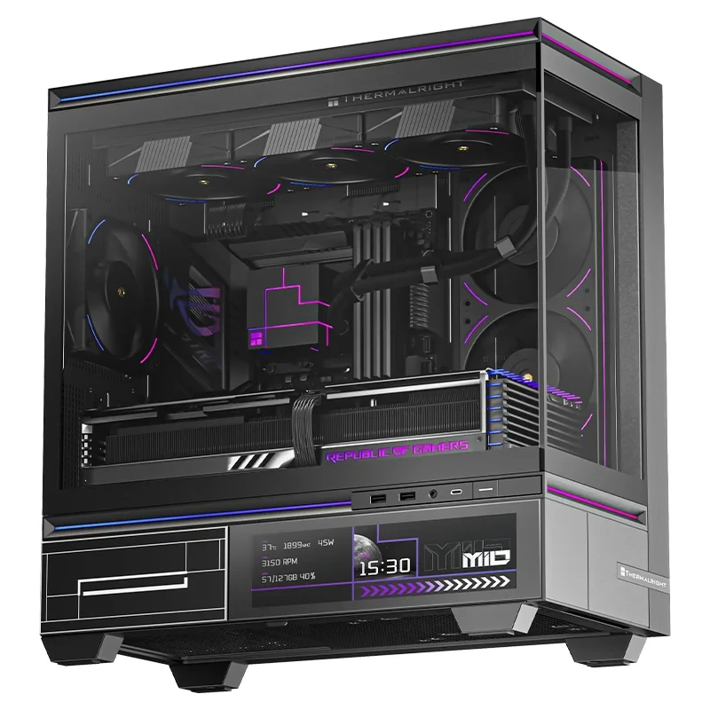 Thermalright TL-M10 Vision (Juodas) Kompiuterio Korpusas