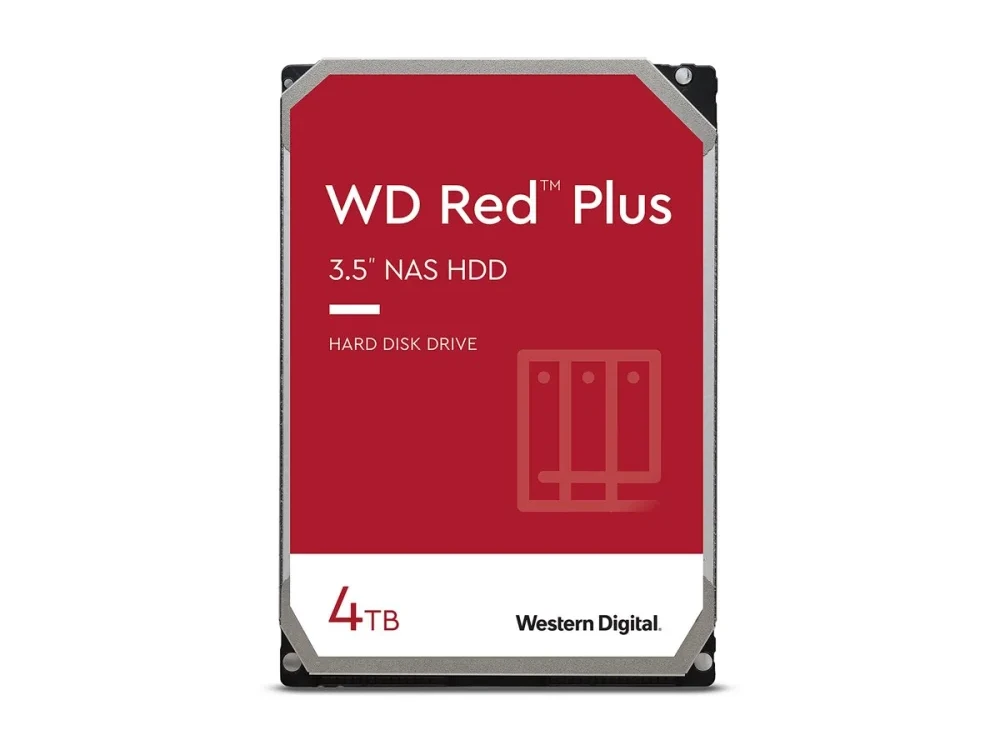 Sandisk WD Raudona Plus WD40EFZZ HDD (4 TB; 3.5"; 128 MB; 5400 rpm)