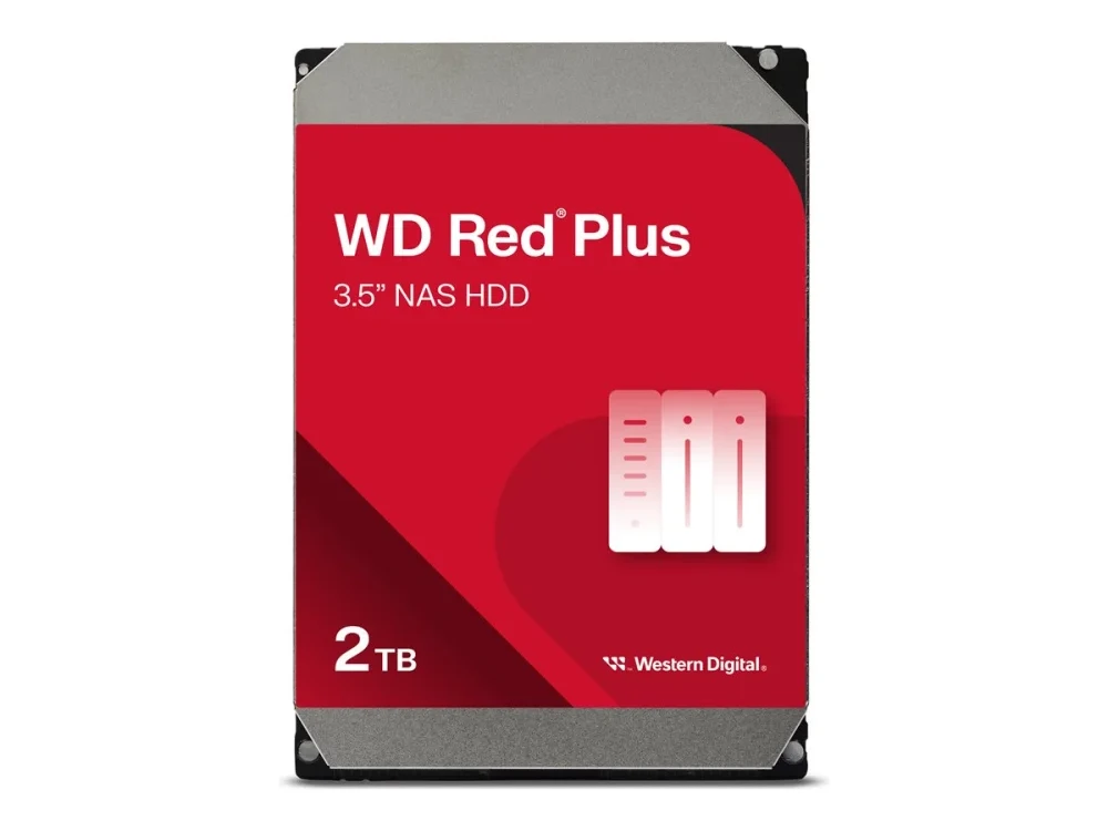 WD Raudona Plus NAS HDD Kietasis Diskas | 2TB, 3.5", SATA