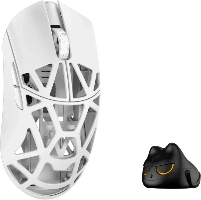 WL Pelė WLMOUSE Beast X Mini Pro Solid Sides Pelė žaidimams, Omron Optinė Switches – baltas