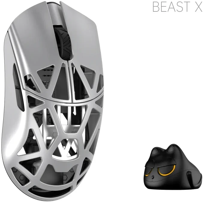 WLMouse Beast X Pro Wireless Belaidė Žaidimų Pelė | Sidabrinis, Solid