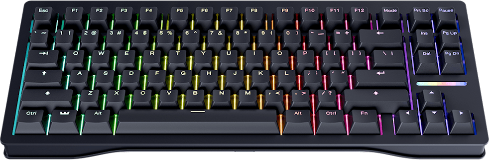 Wooting 80HE - US išdėstymas - Lekker L60 V2 Switches - PCR Ghost (Permatoma) Magnetinė Žaidimų Klaviatūra