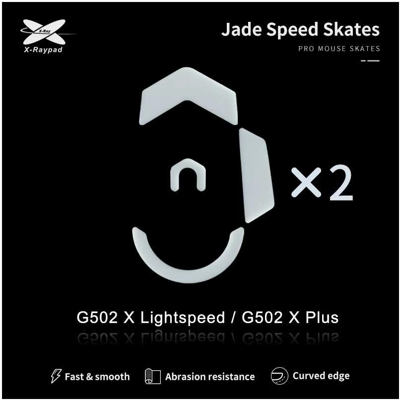 X-Raypad Jade Skates Logitech G502 X Lightspeed &amp; G502 X Plus Baltas 2 vnt. (Balti) Pakaitiniai Pelė Feet
