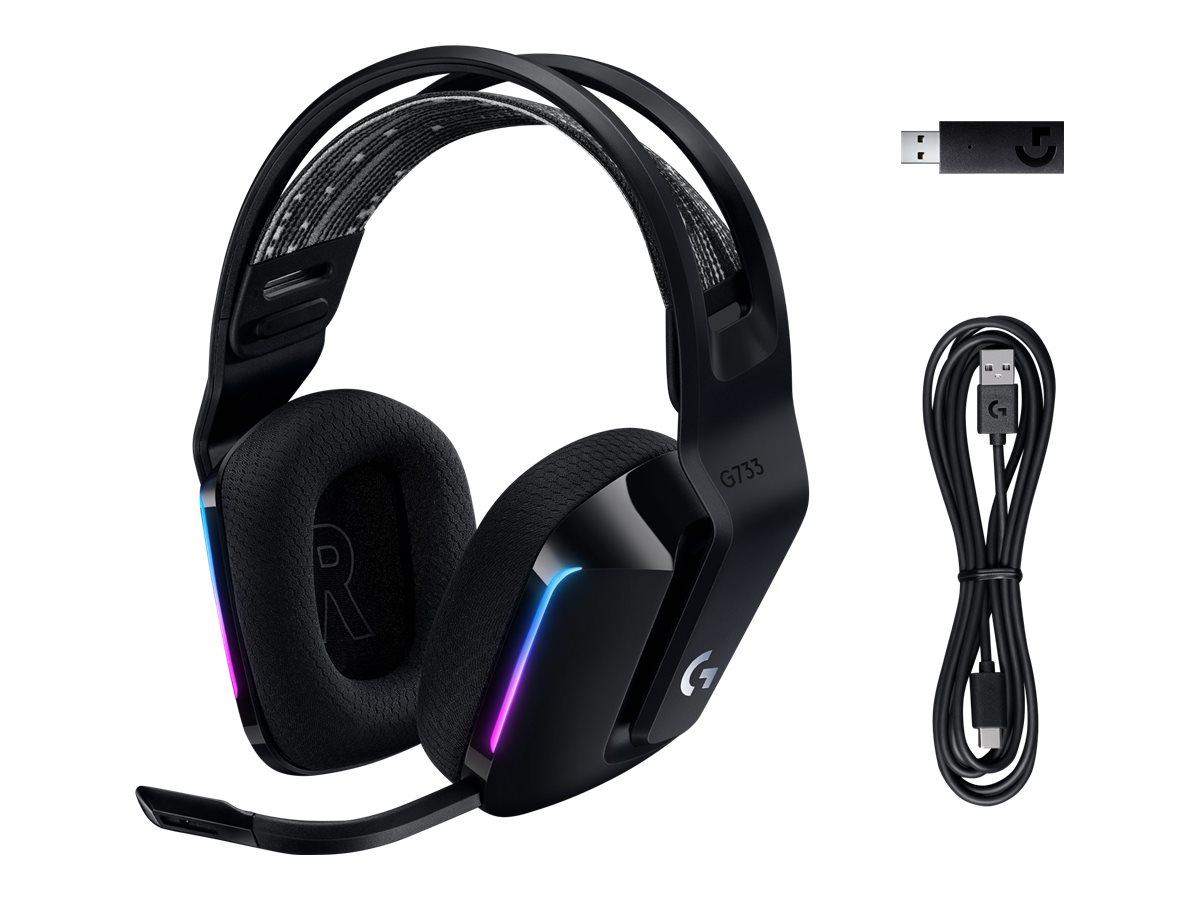 Logitech G733, LIGHTSPEED, RGB, Juodos 