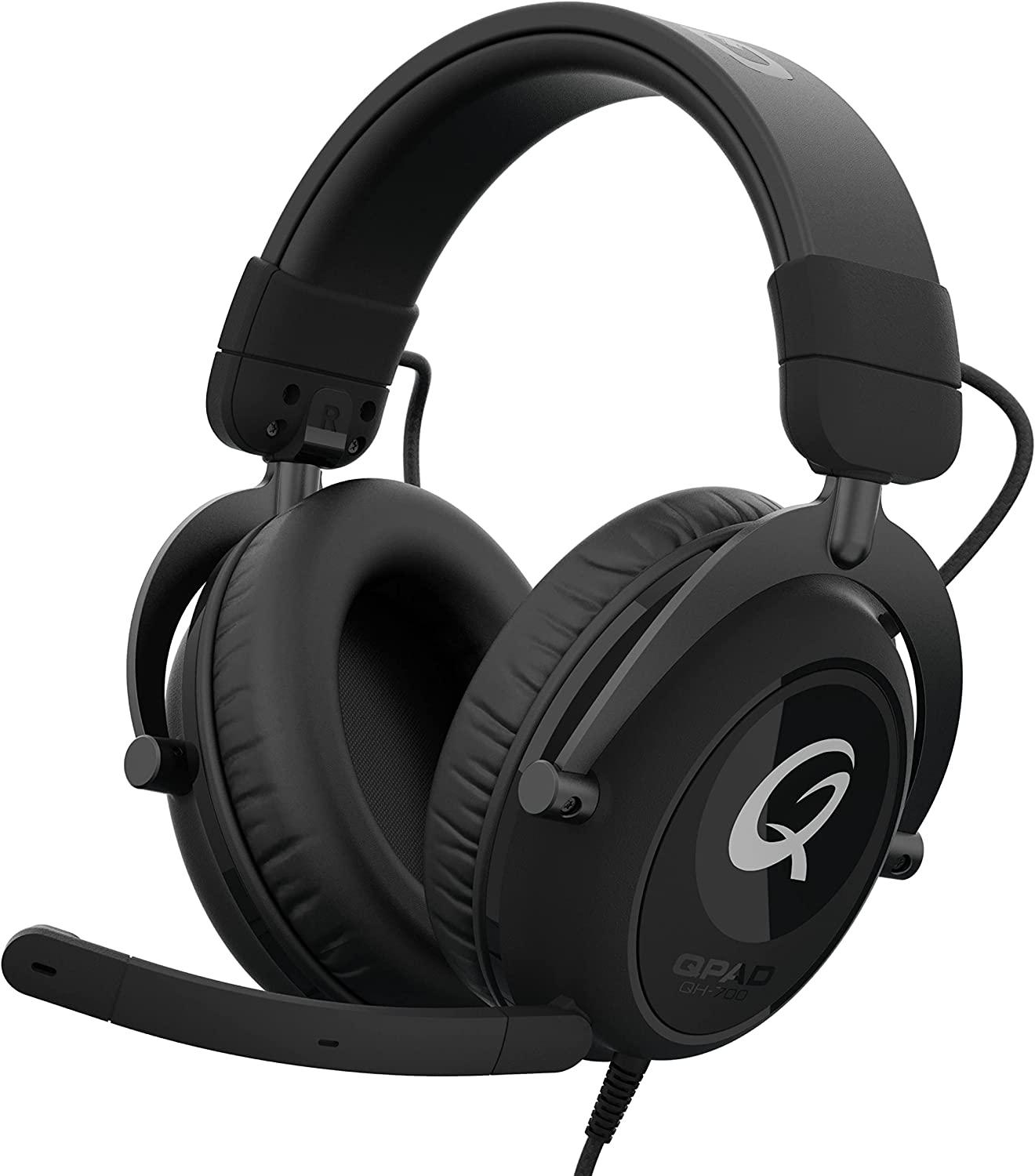 Žaidimų Ausinės QPAD QH700 Juodas (Juodos)
