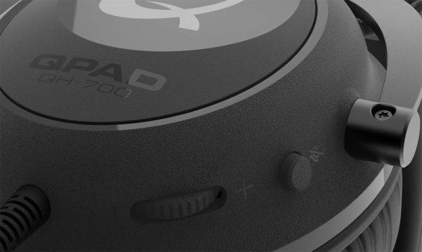 Žaidimų Ausinės QPAD QH700 Juodas (Juodos)