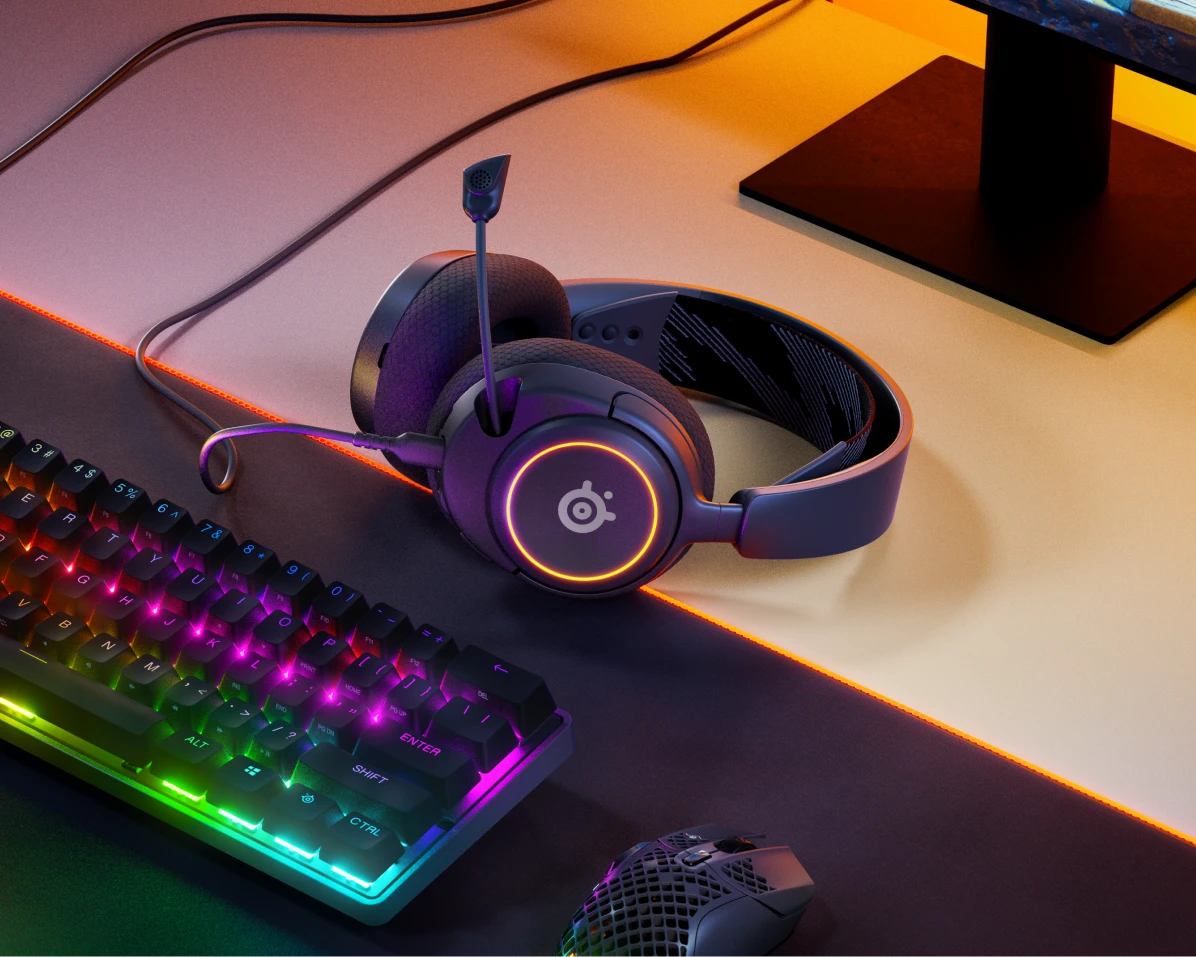 Ausinės žaidimams su mikrofonu SteelSeries Arctis Nova 3 Over-Ear, Juodos spalvos