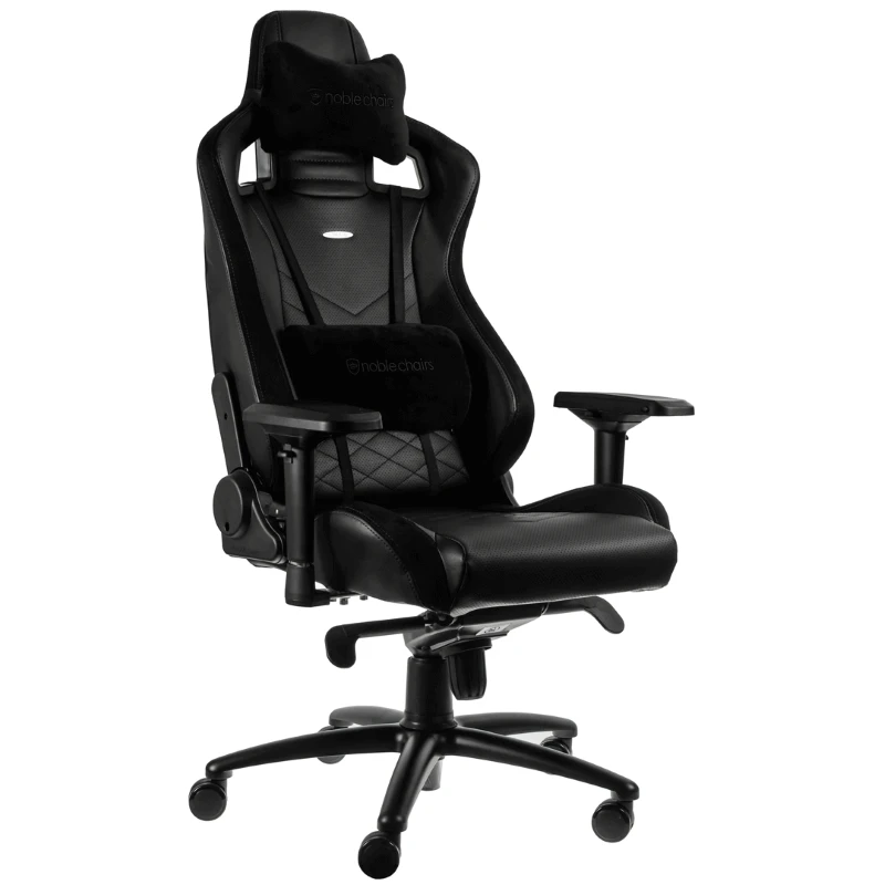 Žaidimų kėdė Noblechairs EPIC PU-Leather Gaming Chair, Juoda-mėlyna