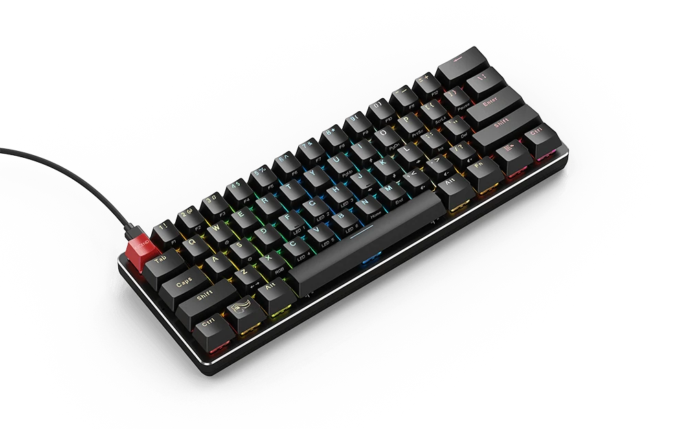 Glorious Klaviatūra Compact GMMK-COMPACT-BRN, ANSI US išdėstymas, Gateron Brown Switch