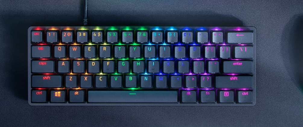 60% Mechaninė Žaidimų klaviatūra Razer Huntsman Mini, Red Switch, US išdėstymas