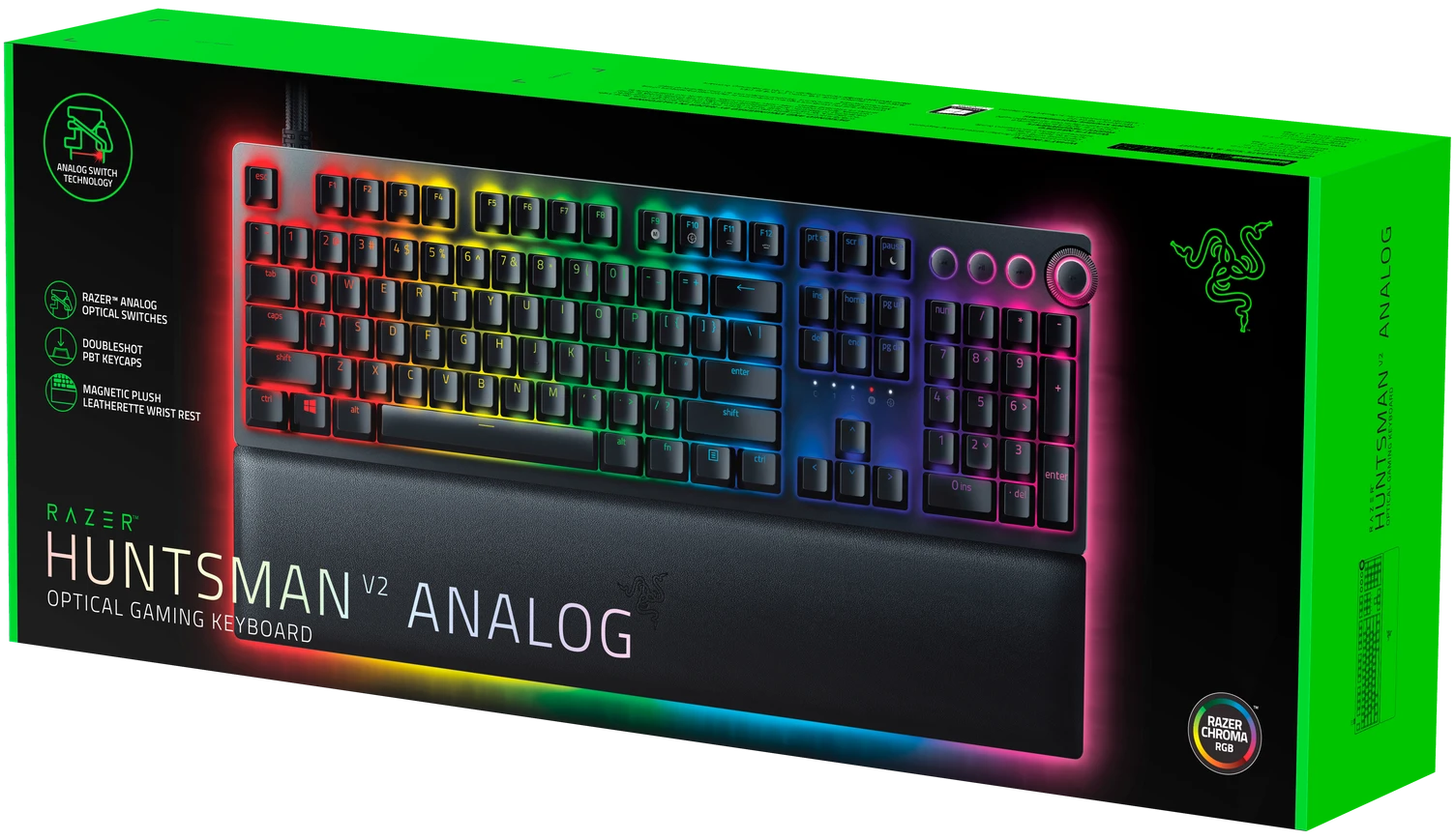 Analoginė Optinė Žaidimų klaviatūra Razer Huntsman V2, US išdėstymas