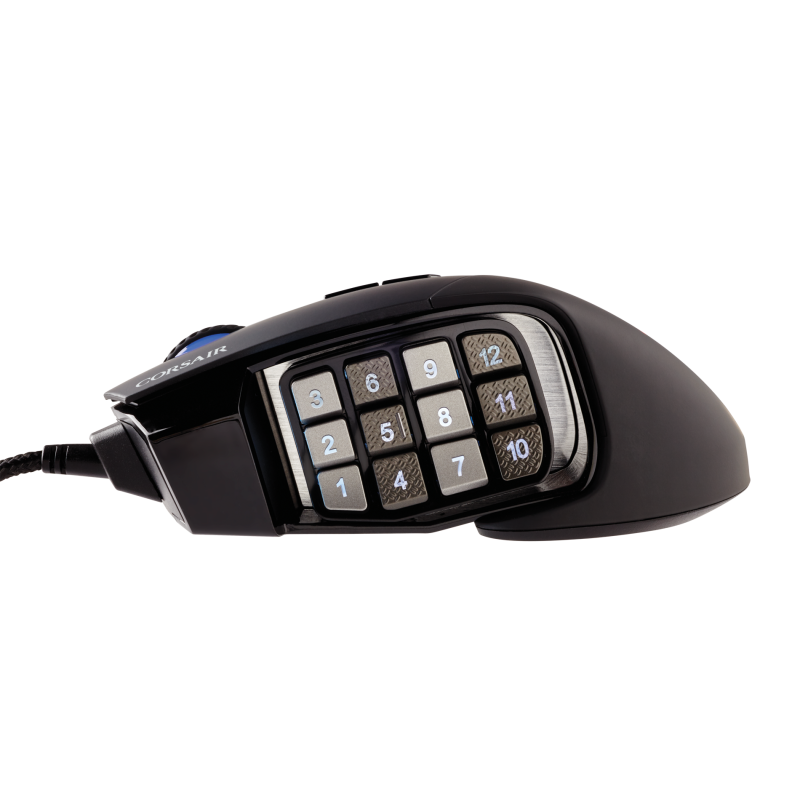 Corsair Scimitar RGB Elite Optinė MOBA / MMO žaidimų pelė
